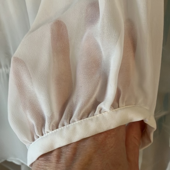 White Sheer CYNTHIA STEFFE Size: Small Blouse - Picture 5 of 6